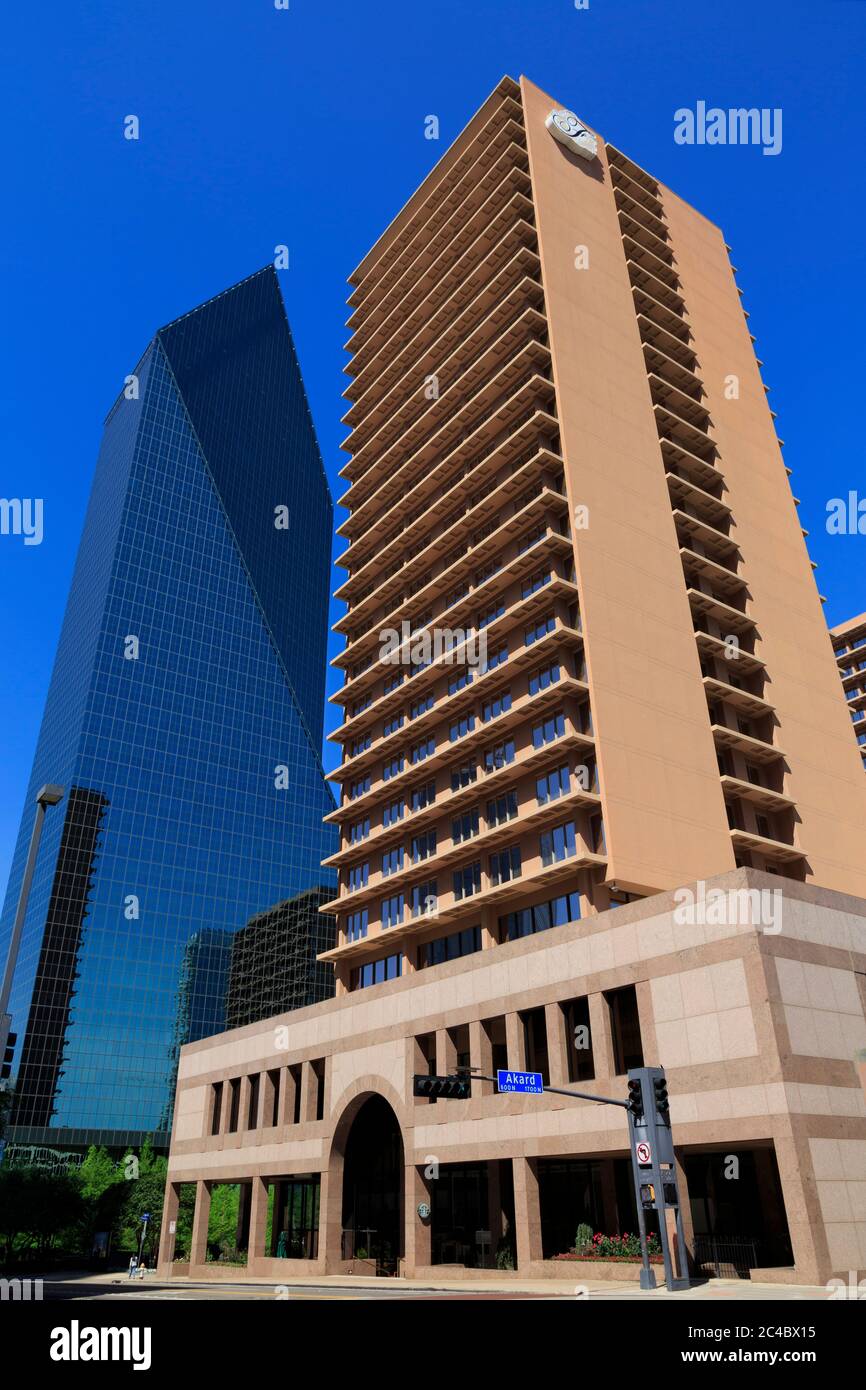 Fairmont Hotel, Fountain Place Tower, Dallas, Texas, USA Stock Photo