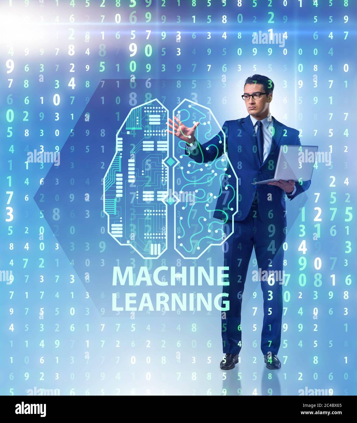 The machine learning concept as modern technology Stock Photo - Alamy