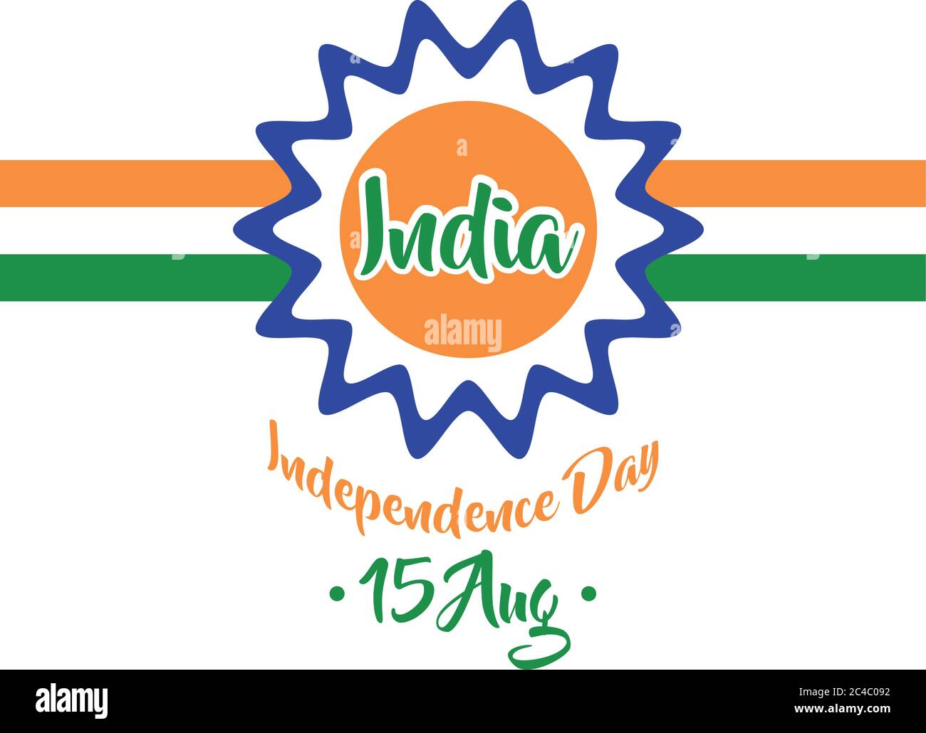 india independence day celebration with lace flat style vector ...