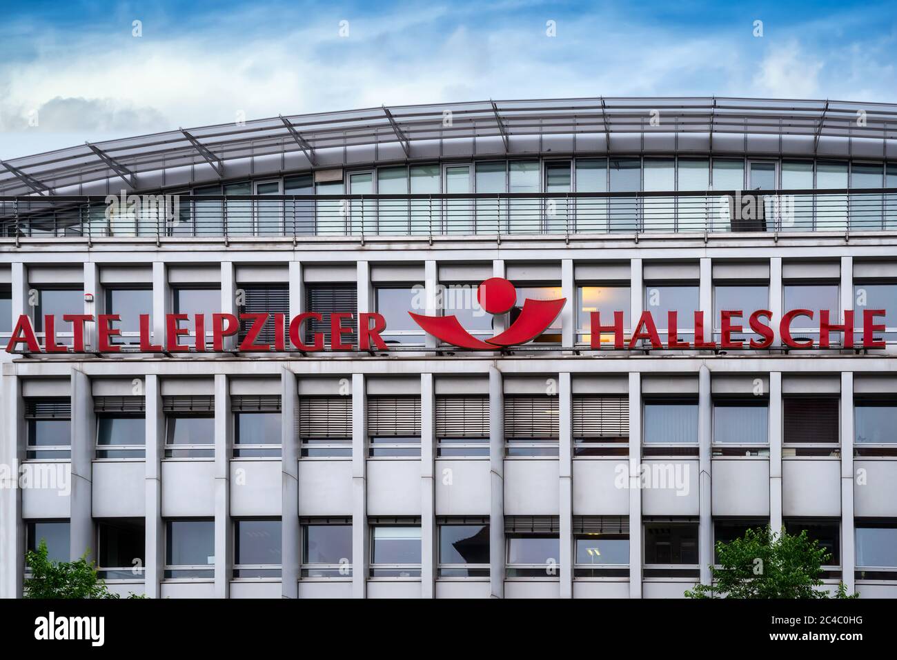 Berlin, Germany, 06/11/2020: The Alte Leipziger - Hallesche Group is a German insurance group. Alte Leipziger Lebensversicherung and Hallesche Kranken Stock Photo