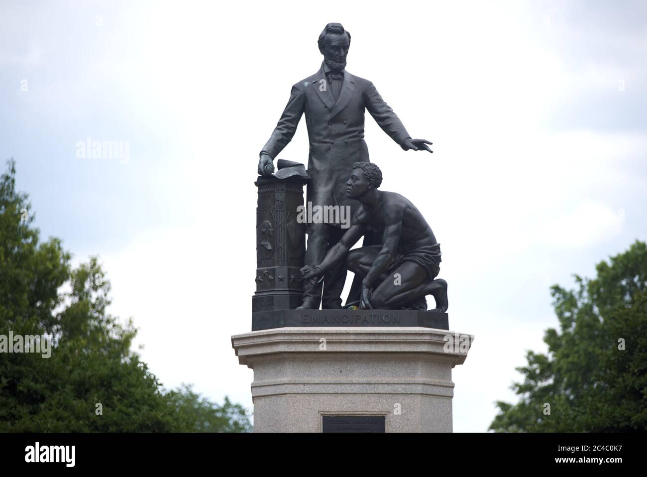 The Emancipation Memorial in Lincoln Park on Capitol Hill Stock Photo