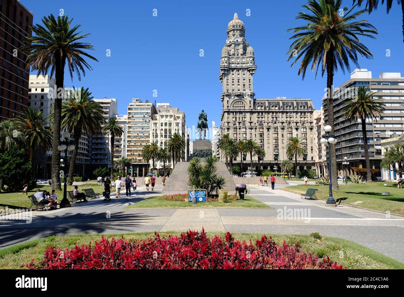 Uruguay Montevideo - Plaza Independencia - Independence Square Stock Photo