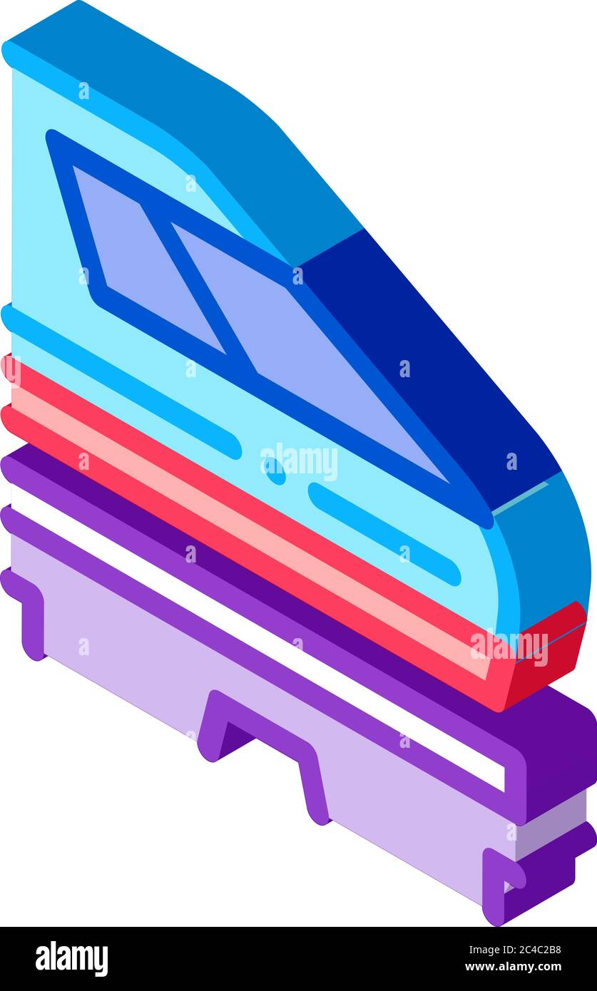 electromagnetic train isometric icon vector illustration Stock Vector ...