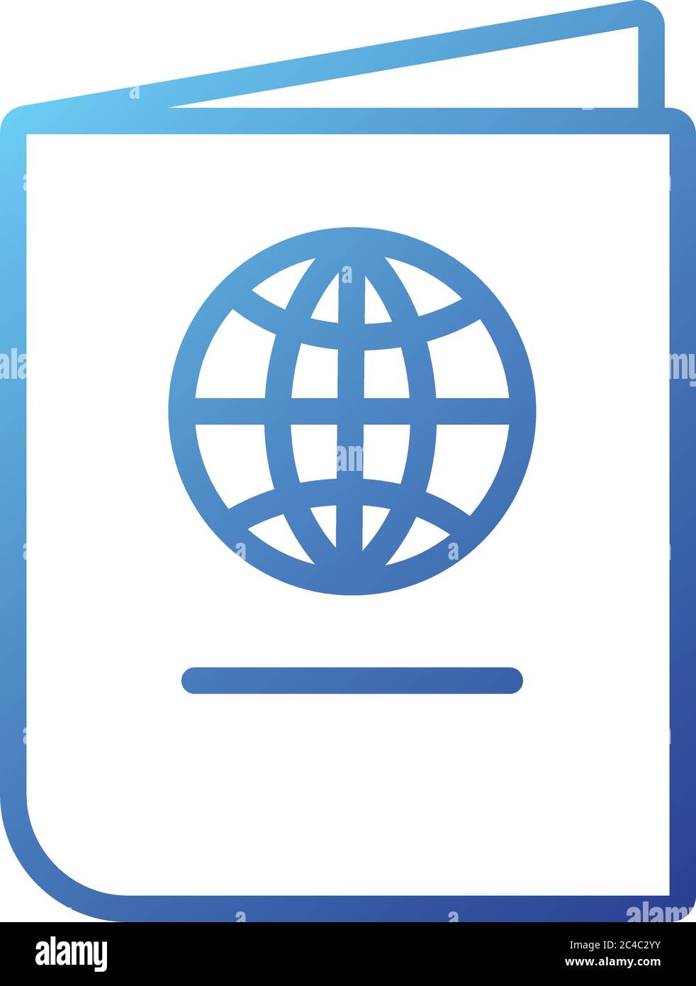 passport document gradient style icon vector illustration design Stock Vector