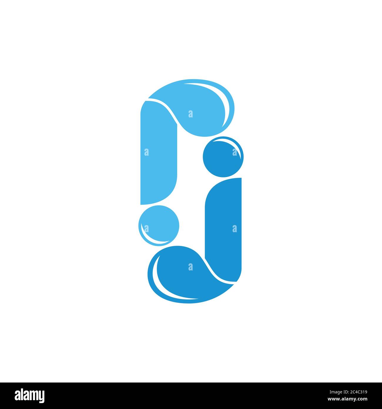letter jr simple water fresh logo vector Stock Vector