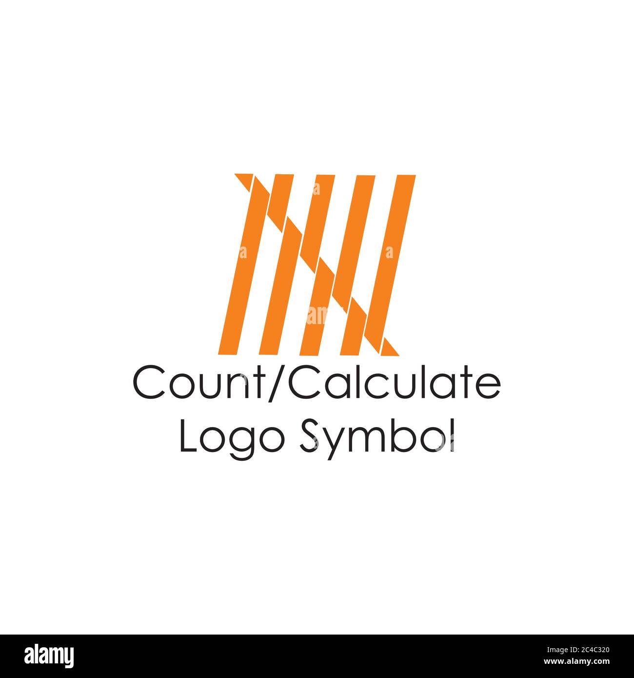count stripes symbol logo vector Stock Vector Image & Art - Alamy