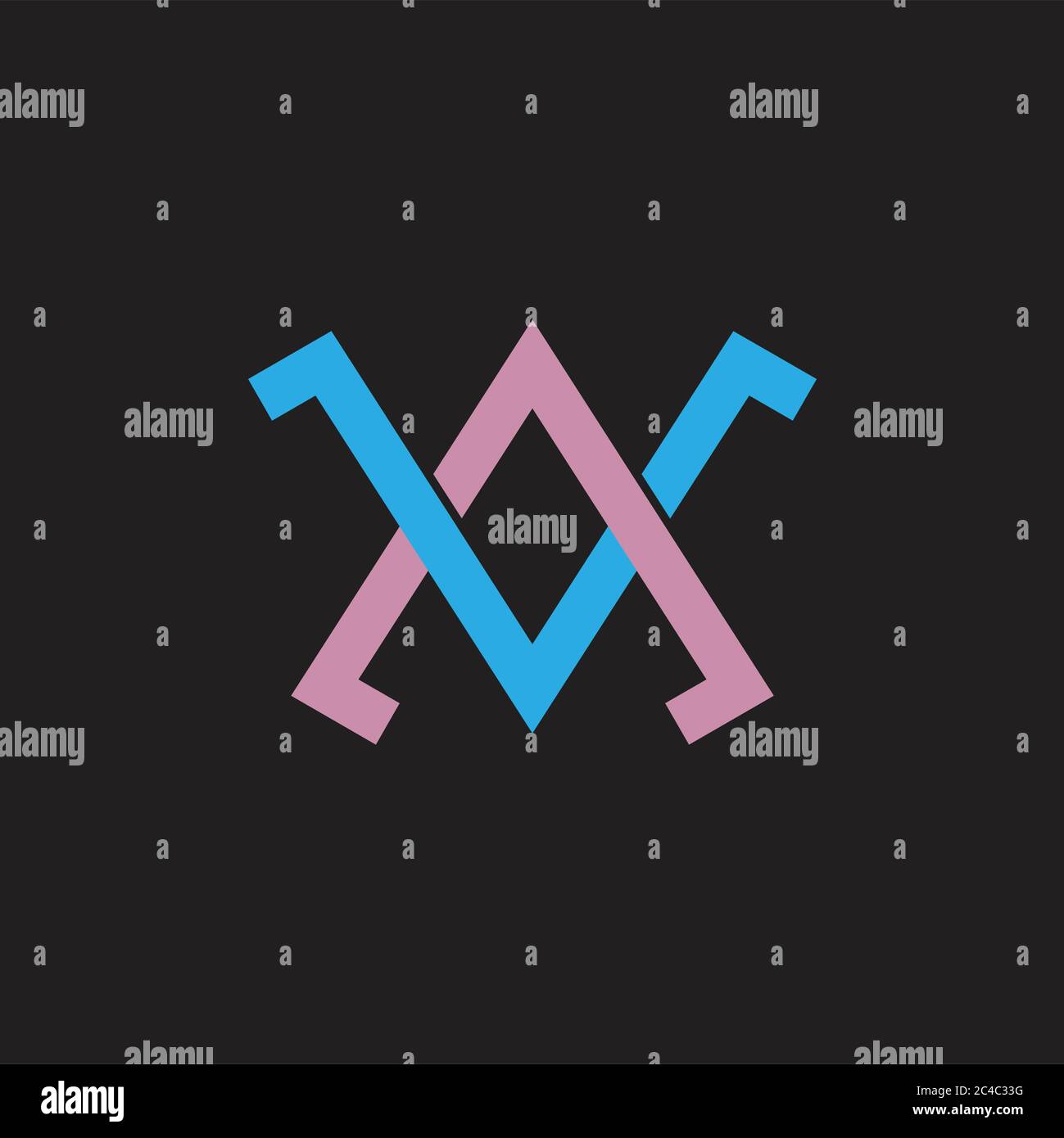 letter av linked overlap logo vector Stock Vector Image & Art - Alamy