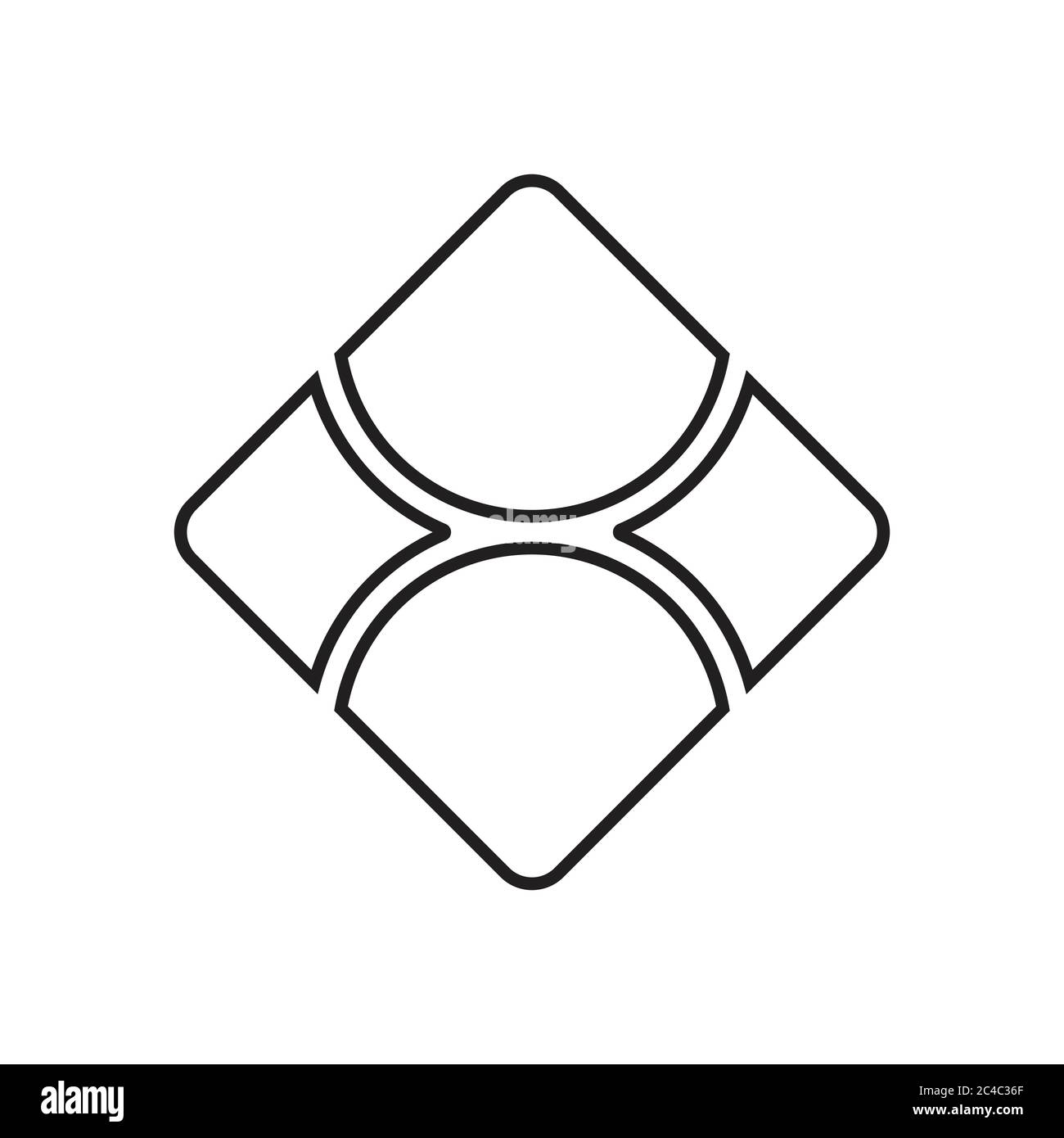 number 8 square geometric logo vector Stock Vector Image & Art Alamy