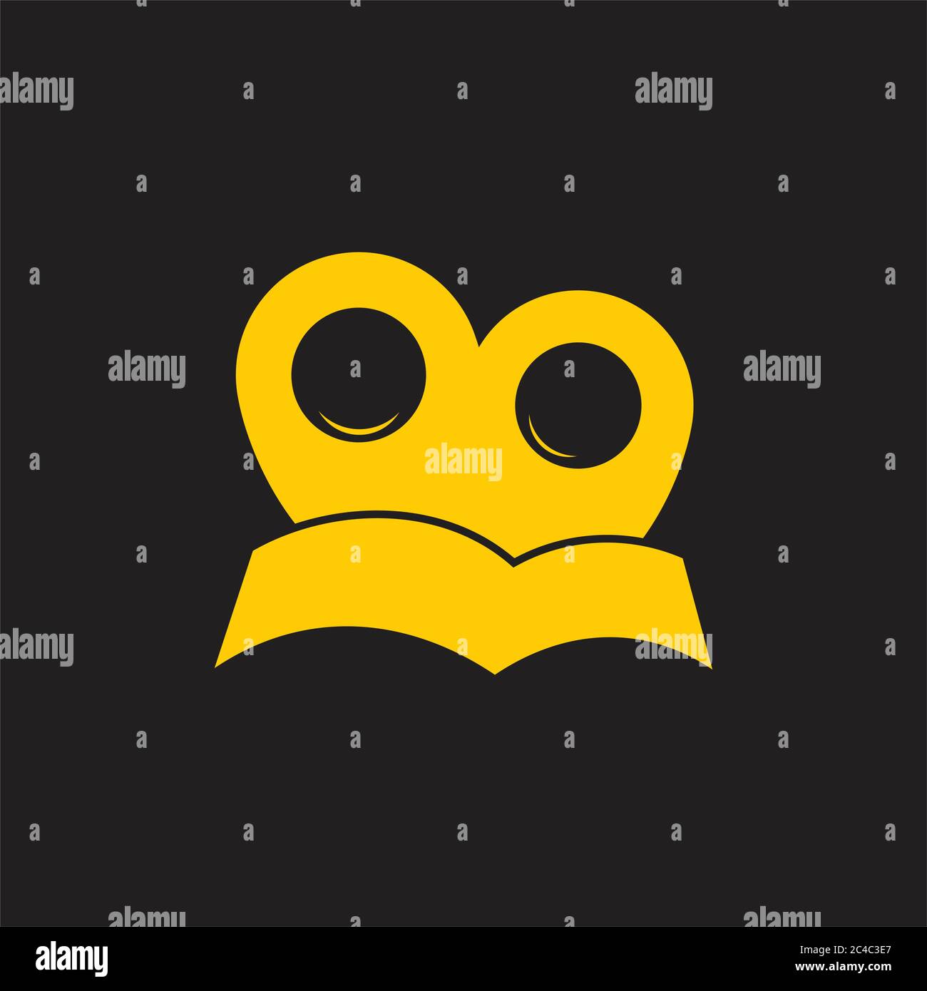 abstract book smile education logo vector Stock Vector