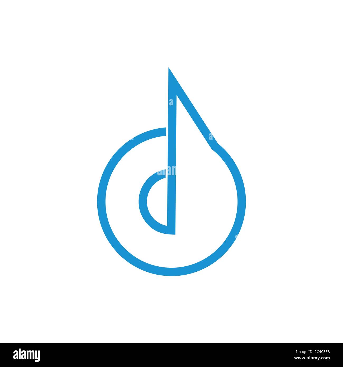 letter d thin line circle logo vector Stock Vector Image & Art - Alamy