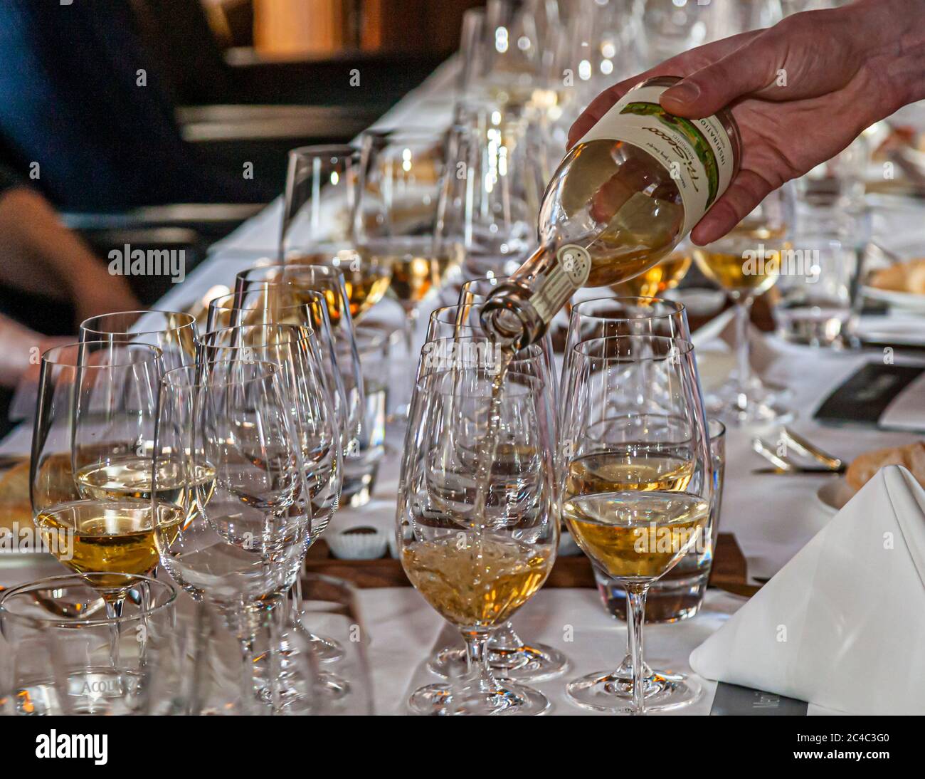 The non-alcoholic Prisecco has long been socially acceptable and a worthwhile alternative to wine and sparkling wine. Rheingau Gourmet Festival in Hattenheim, Eltville am Rhein, Germany Stock Photo