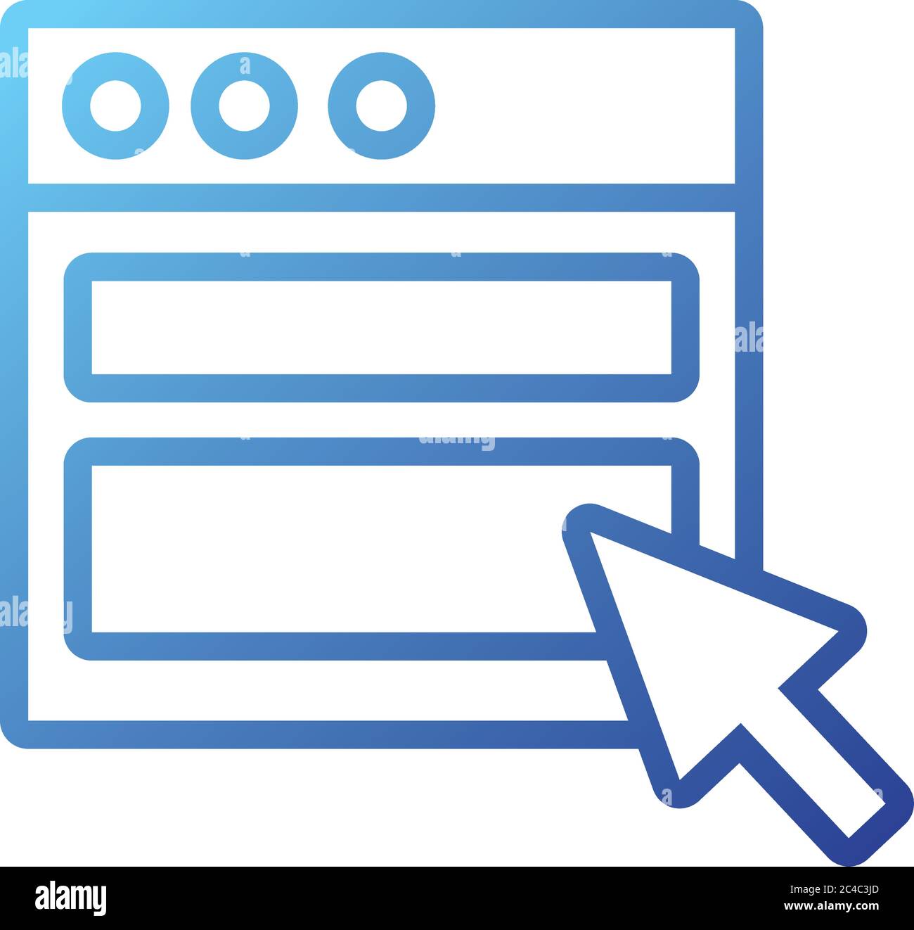 webpage template gradient style icon vector illustration design Stock Vector
