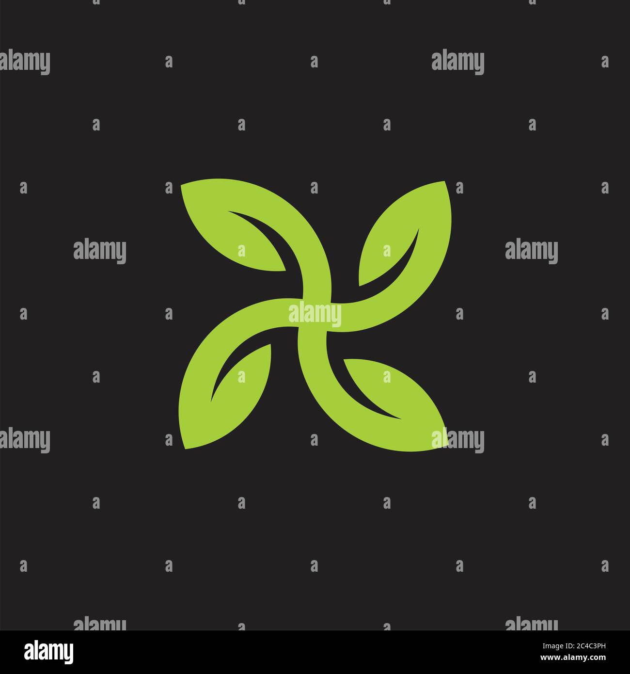 square geometric green leaf circle logo vector Stock Vector Image & Art ...