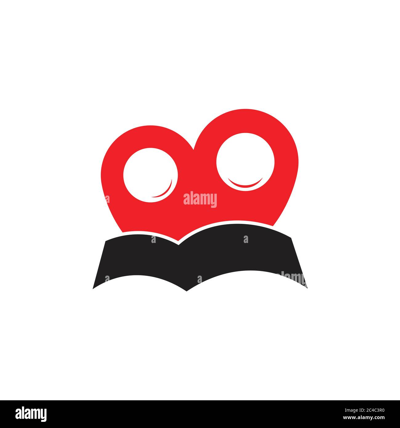 abstract book smile education logo vector Stock Vector