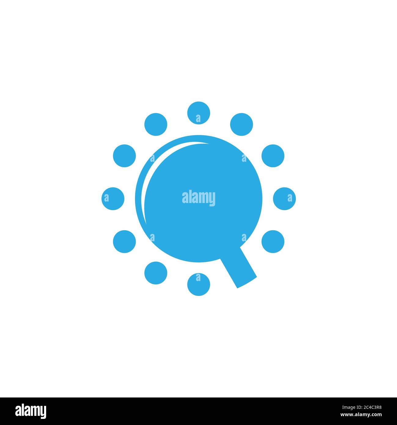 letter q magnifying search symbol logo vector Stock Vector