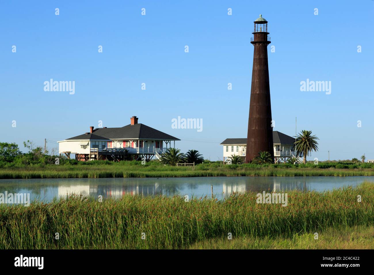 Port Bolivar Lighthouse,Galveston,Texas,USA Stock Photo Alamy