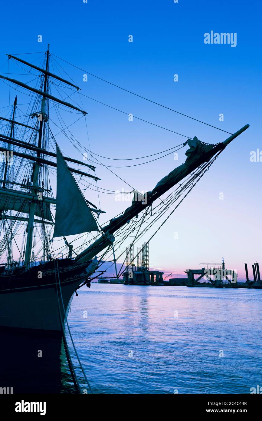 'Elissa' sailing ship at the Texas Seaport Museum,Galveston,Texas,USA