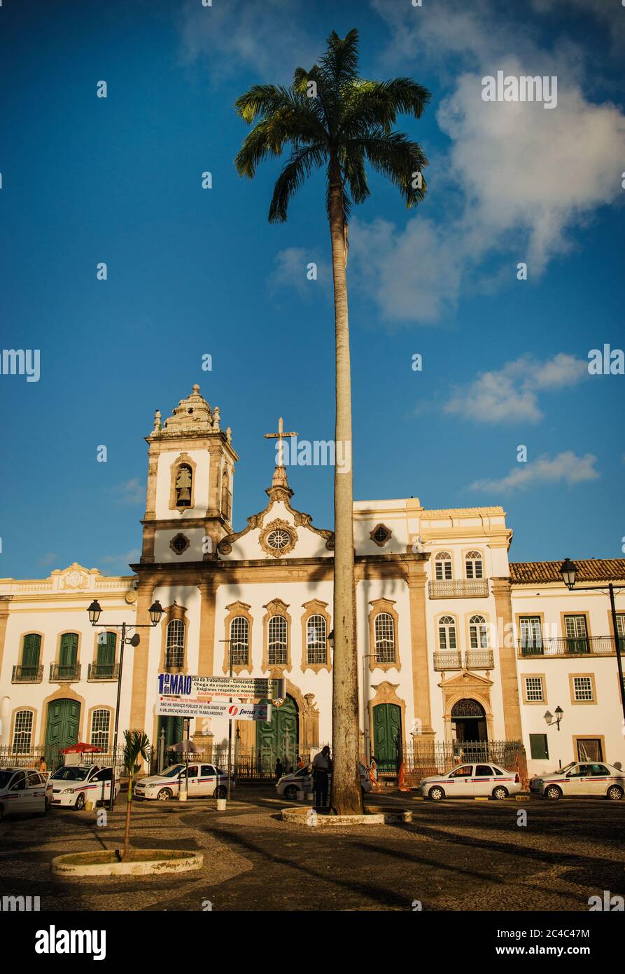 Courtyard and church of Nosso Senhor do Bonfim, Salvador da Bahia, Brazil, South America Stock Photo