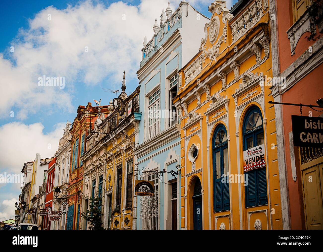 Spanish colonial architecture of Salvador, Brazil, South America Stock Photo
