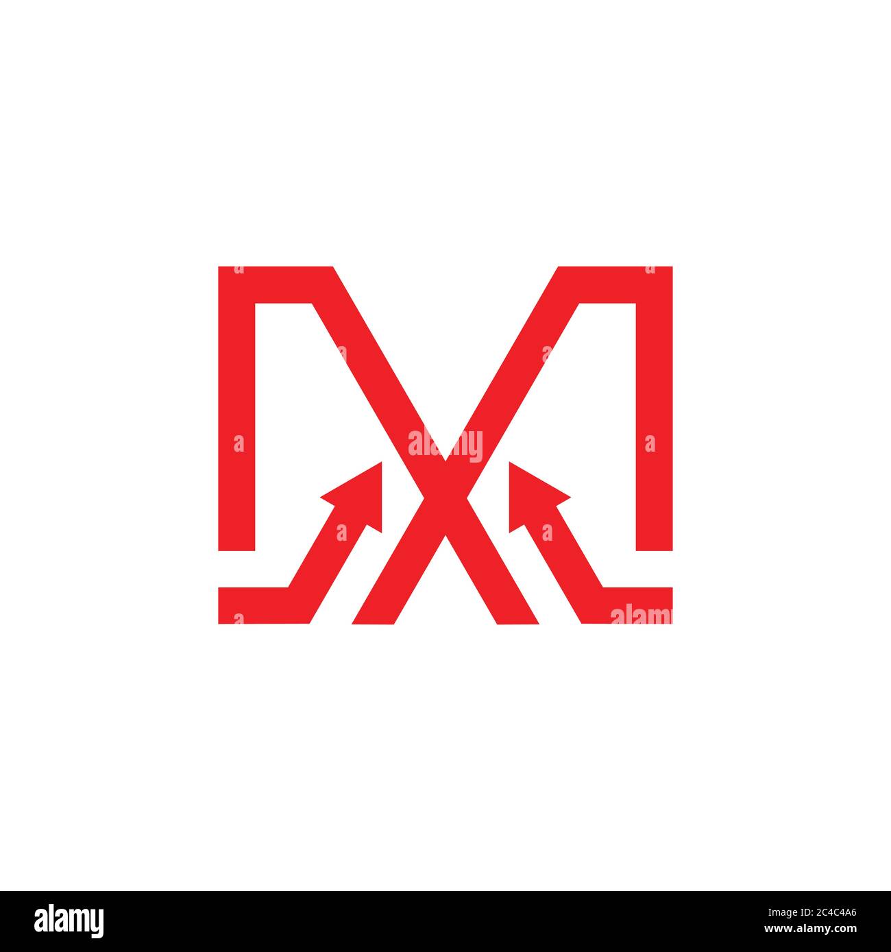 letter m simple geometric arrow line logo vector Stock Vector Image ...