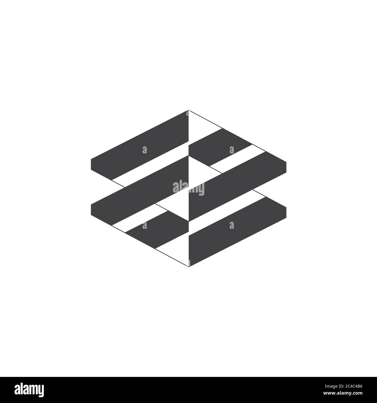 letter bb simple monogram stripes logo vector Stock Vector