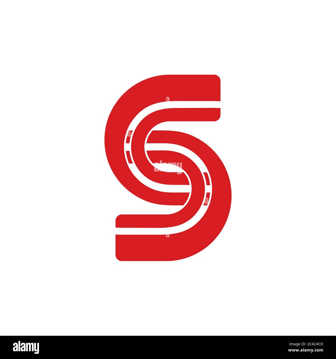 letter s stripes linked logo vector Stock Vector Image & Art - Alamy