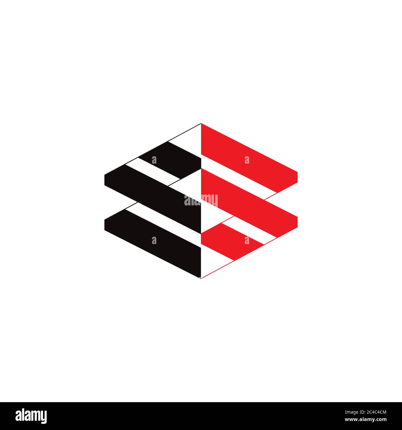 letter bb simple monogram stripes logo vector Stock Vector