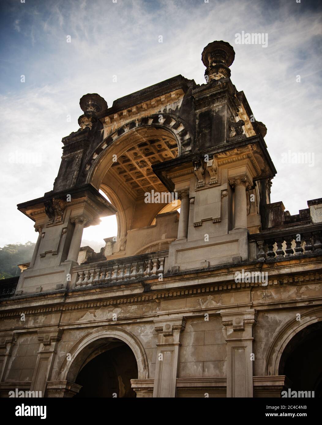 Architectural detail of the atrium of Parque Lage, a public park in the city of Rio de Janeiro, located in the Jardim Botânico neighborhood at the foo Stock Photo