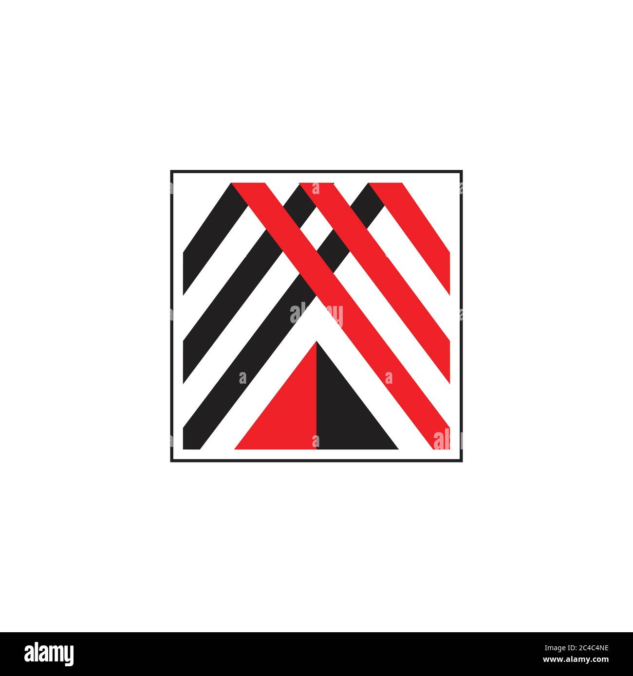 triangle mountain ribbon geometric logo vector Stock Vector Image & Art ...