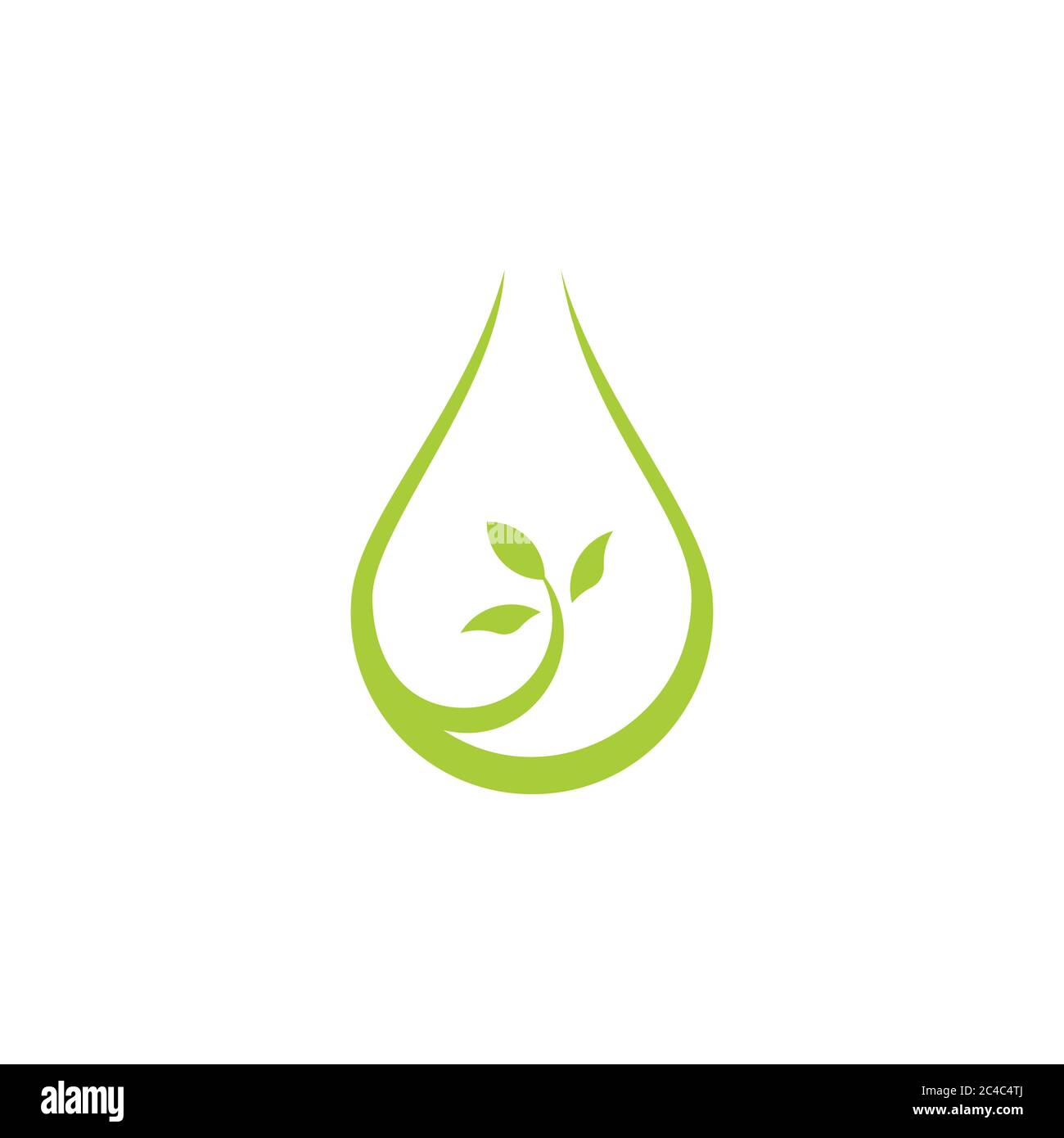 fresh leaf water drop simple geometric design natural symbol logo ...
