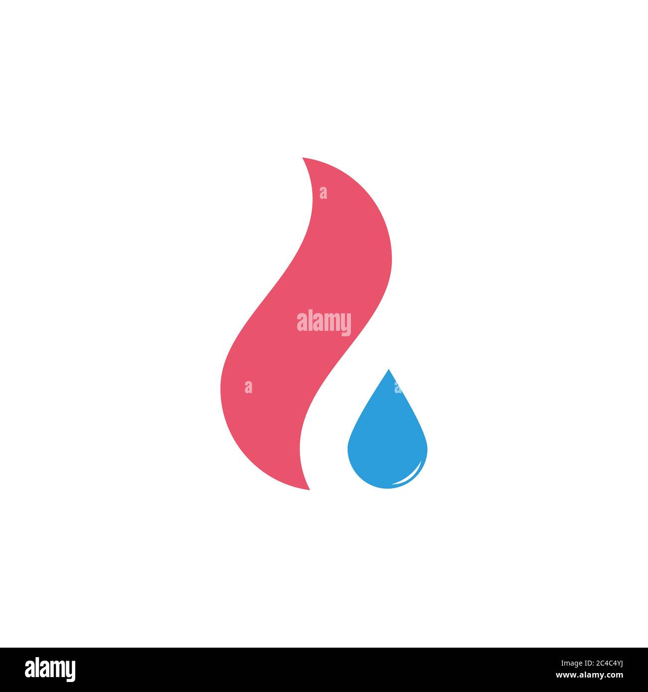 simple geometric water flame abstract simple logo vector Stock Vector