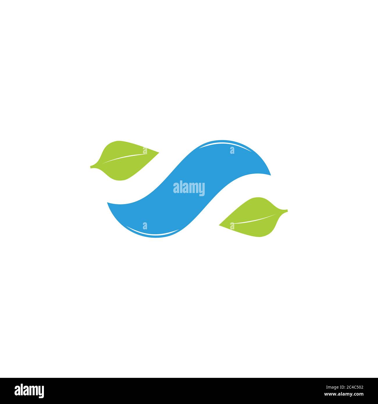 leaf wave water simple design natural symbol logo vector Stock Vector ...