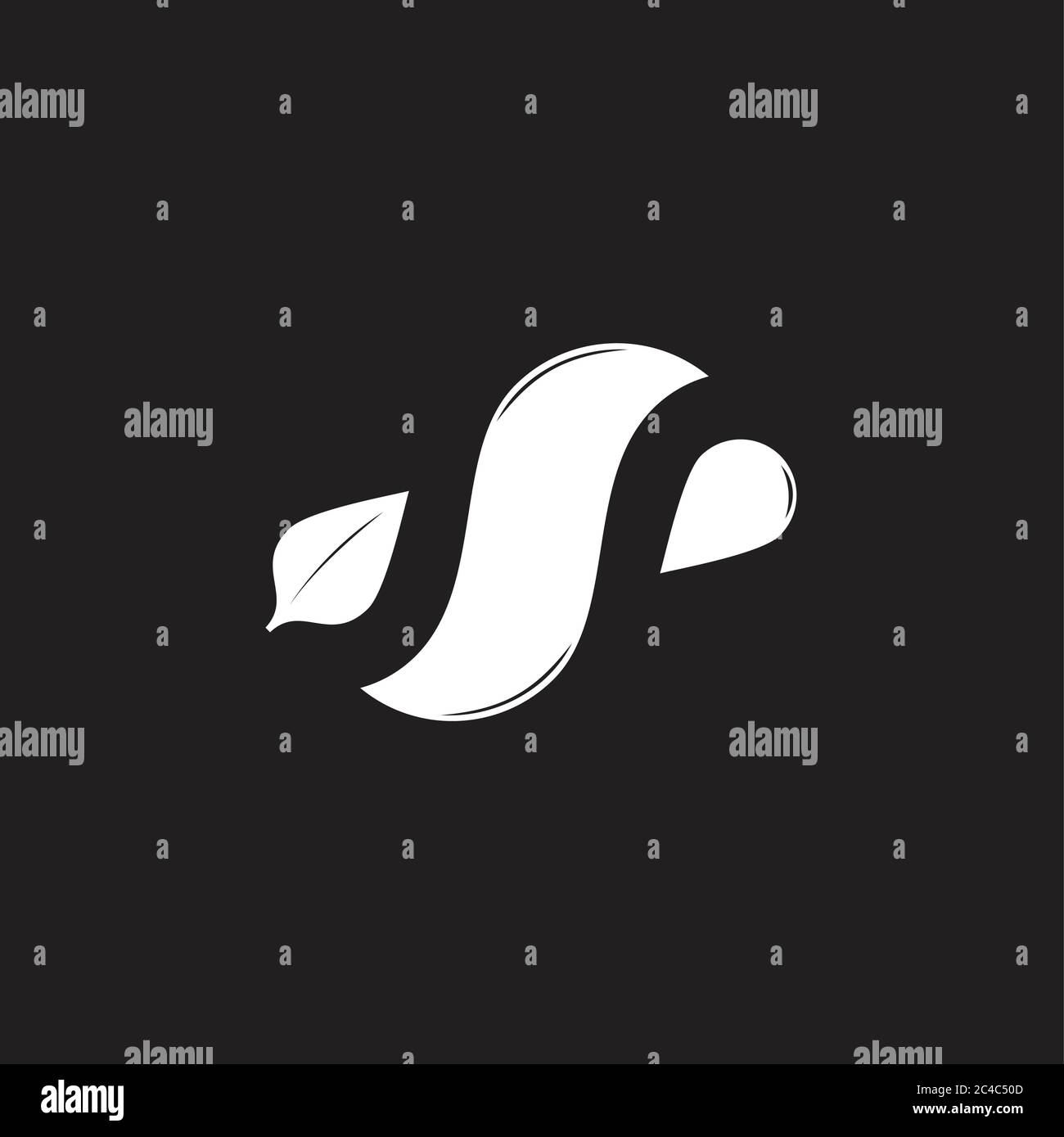 letter s leaf water abstract geometric logo vector Stock Vector Image ...