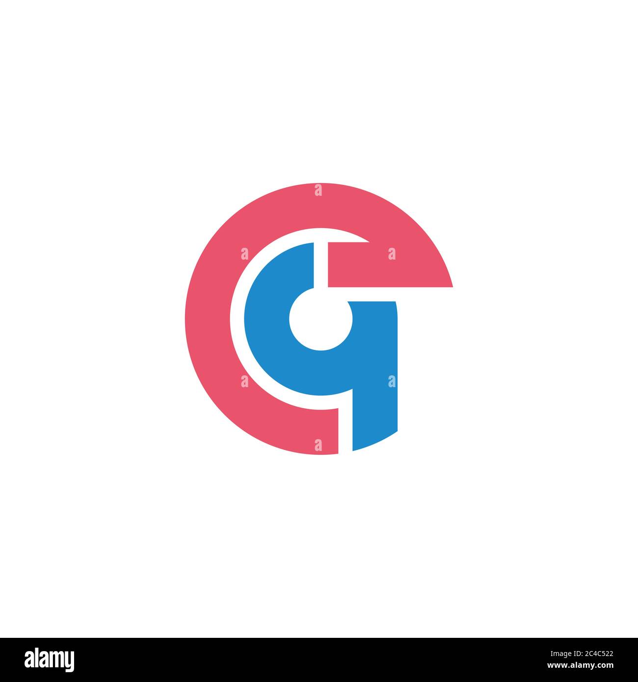 letter cq circle rotation arrow geometric design logo vector Stock Vector
