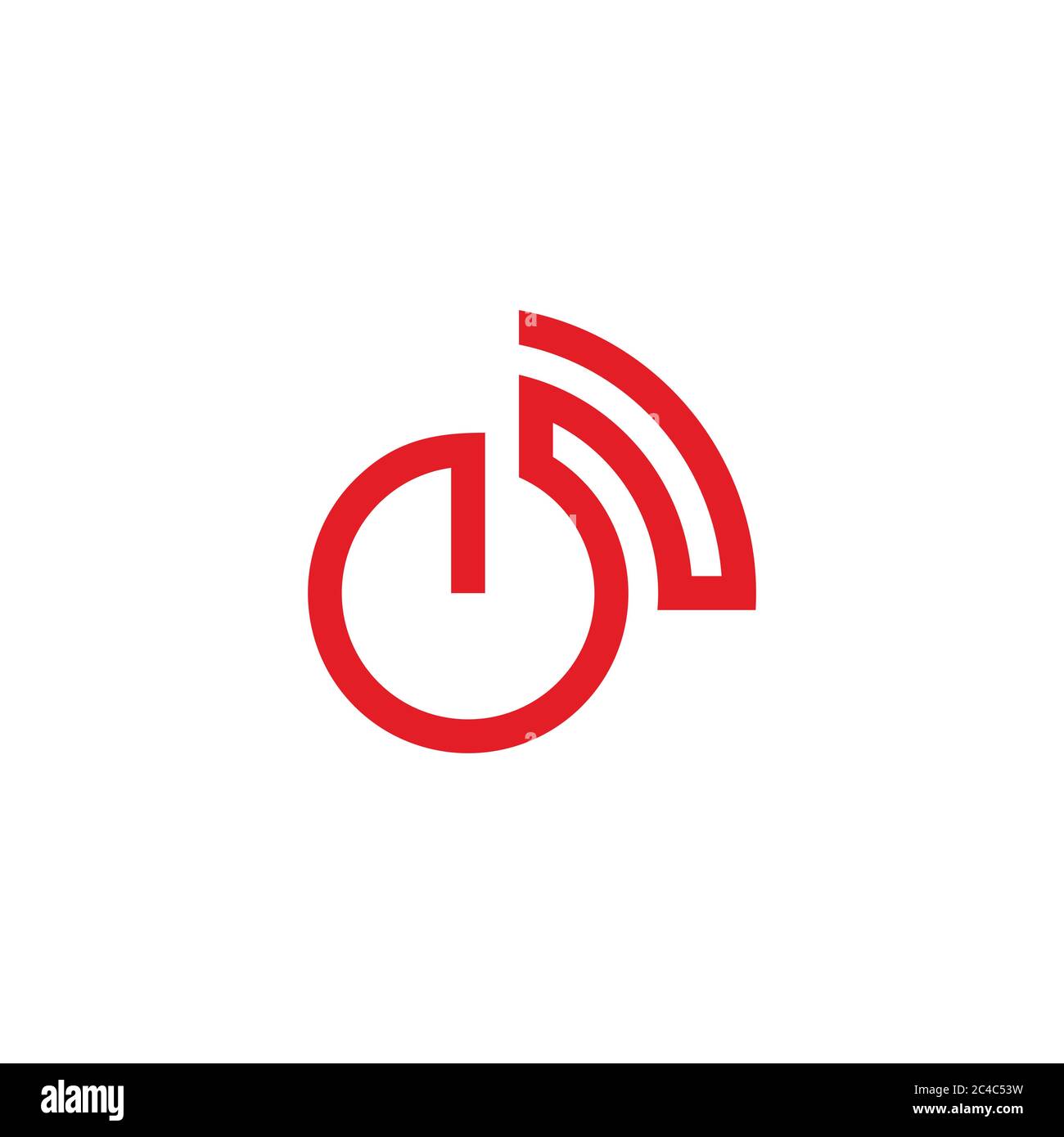 power button signal geometric design symbol logo vector Stock Vector