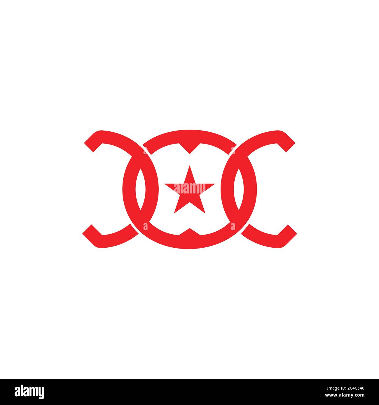 letters cc linked star logo vector Stock Vector Image & Art - Alamy