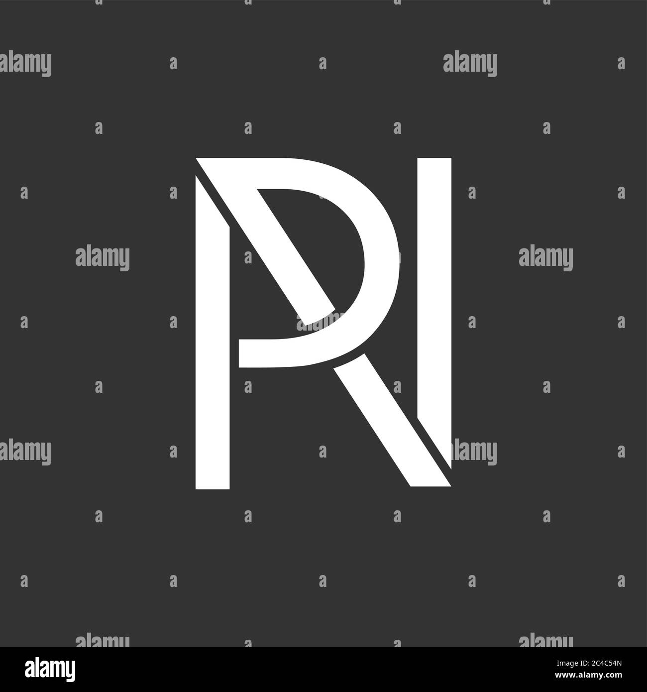 letter p r n symbol logo vector Stock Vector