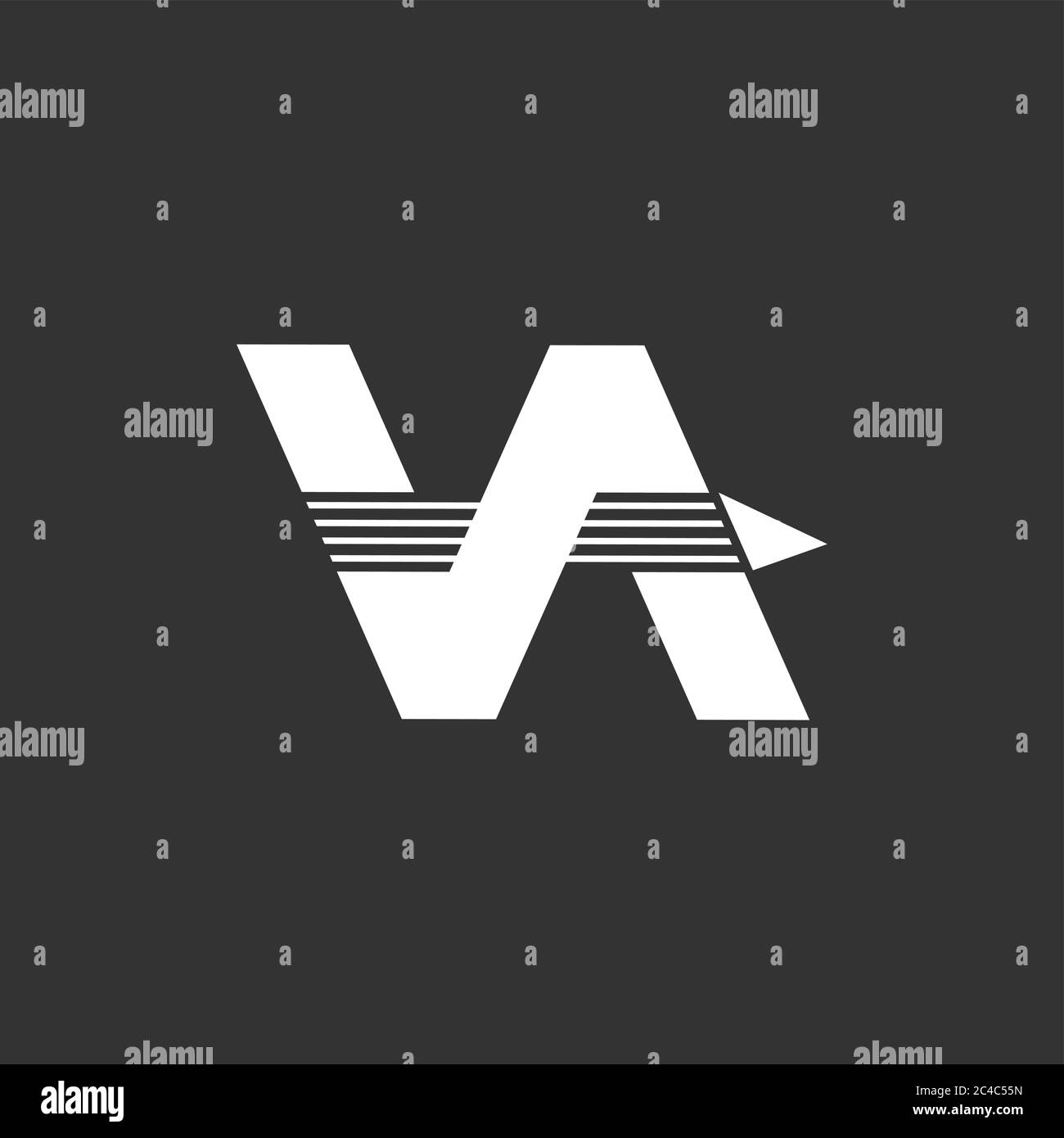 letter va arrow fast logo vector Stock Vector Image & Art - Alamy