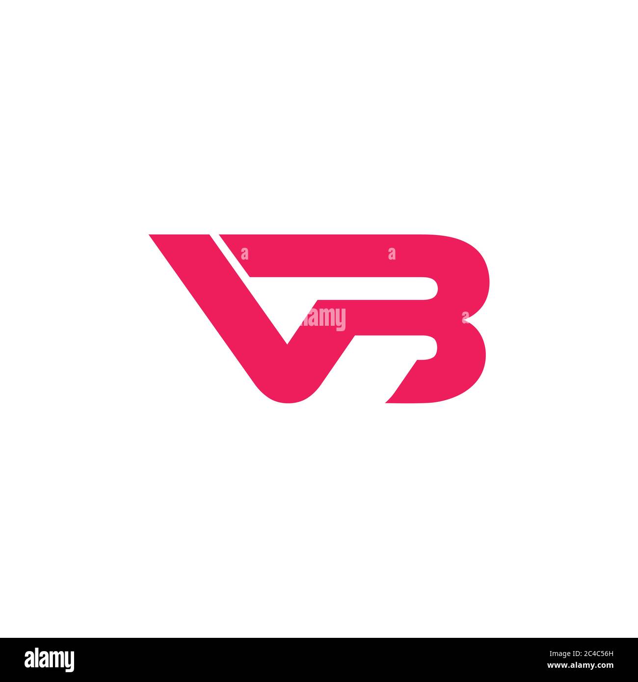 letter vr simple linked motion logo vector Stock Vector