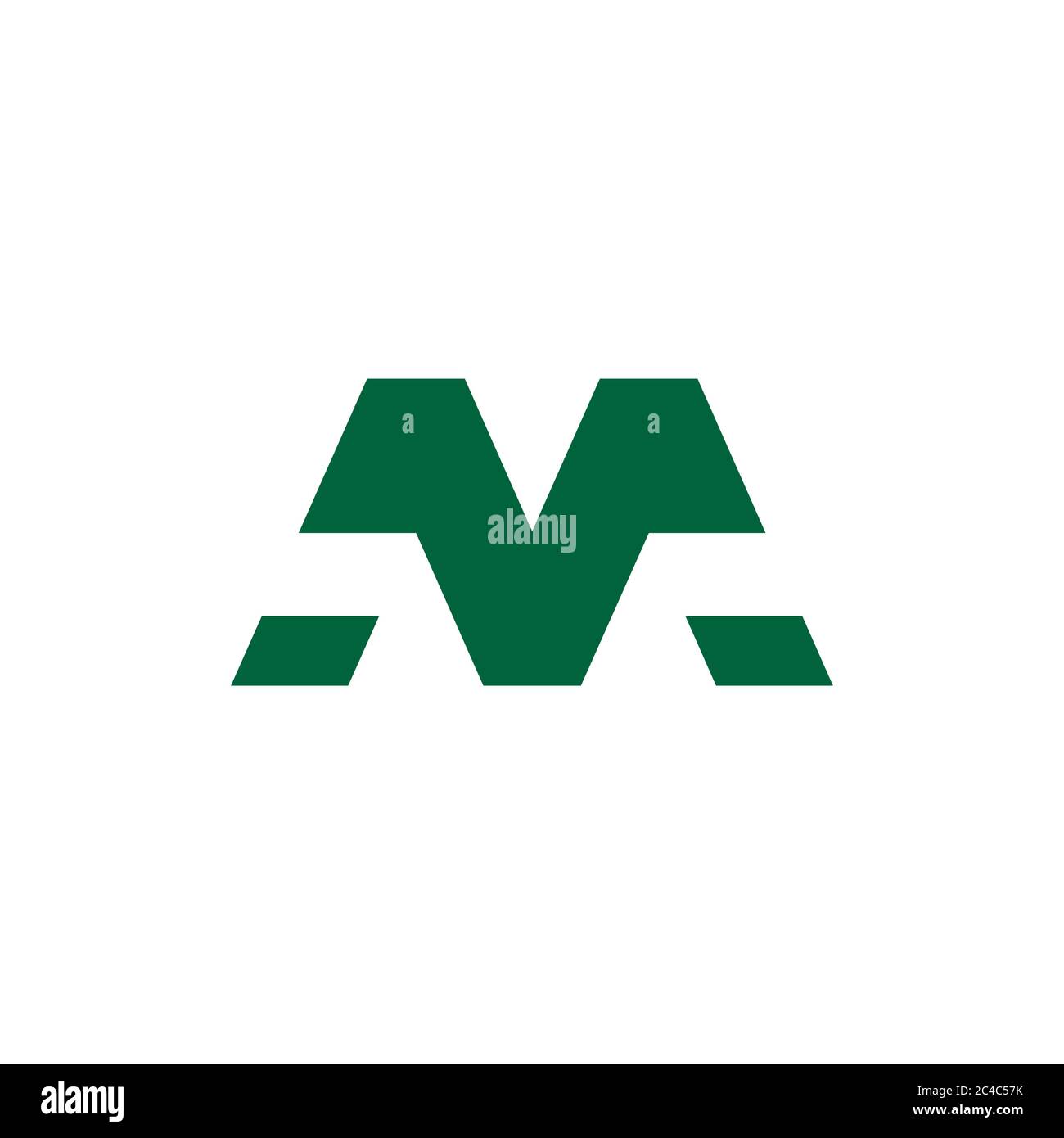 letter m simple geometric logo vector Stock Vector Image & Art - Alamy