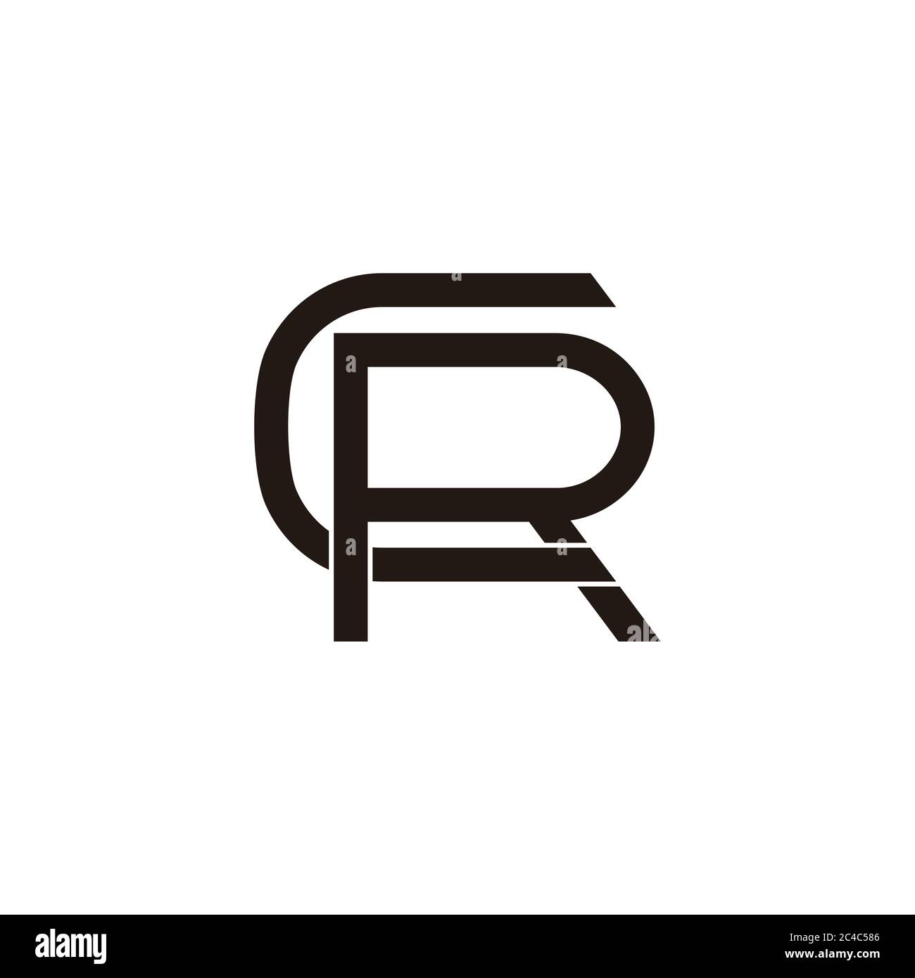 letter cr linked geometric line logo vector Stock Vector Image & Art ...