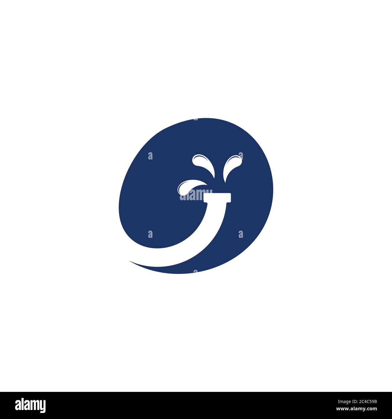 abstract water pipe simple round symbol logo vector Stock Vector
