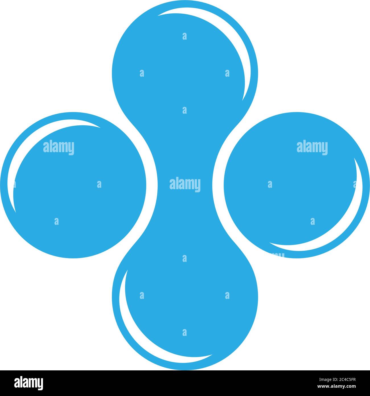 circle curves motion drop water geometric logo vector Stock Vector