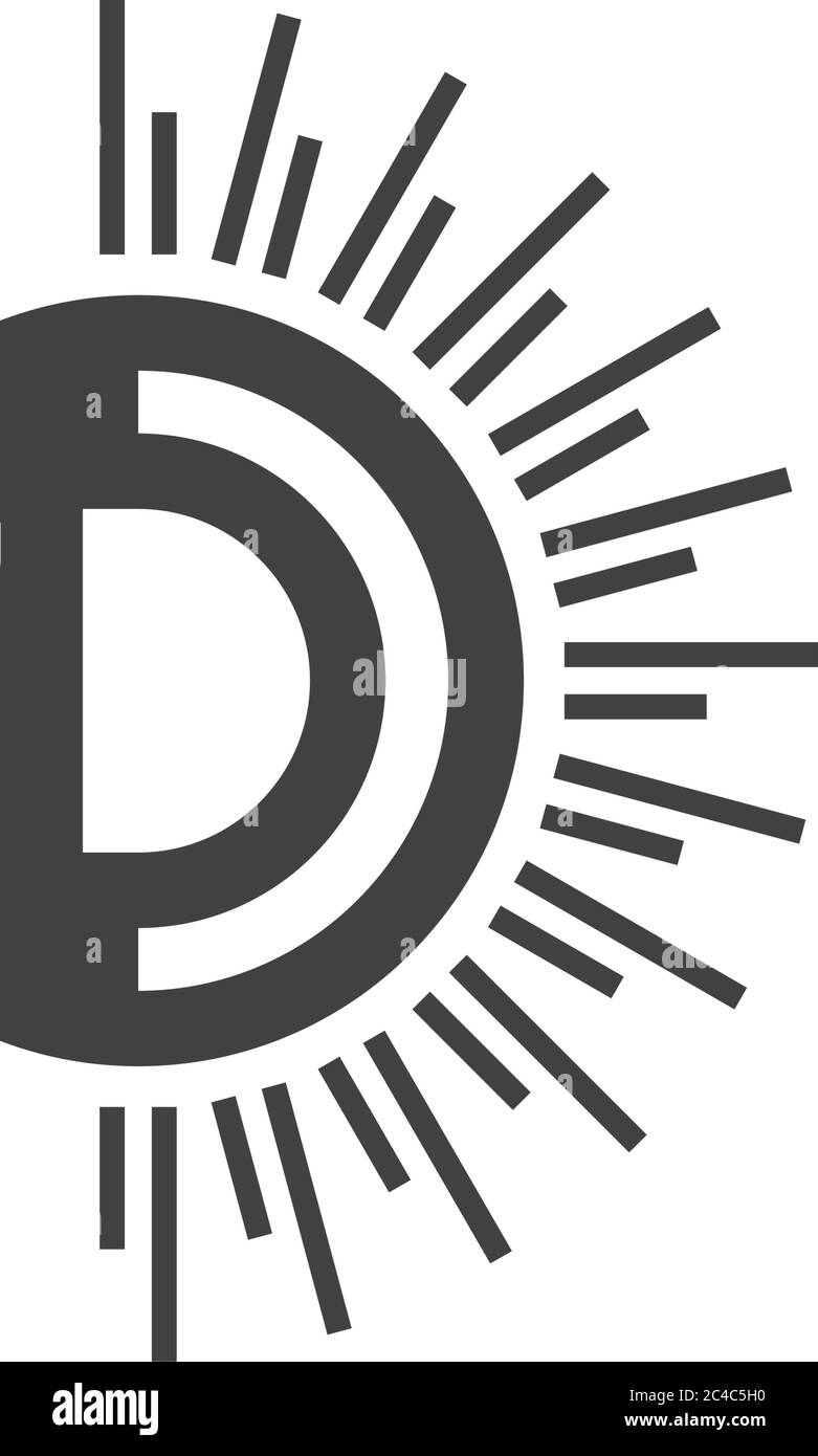 letter d shine geometric simple logo vector Stock Vector