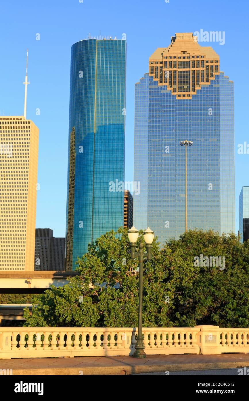 Sabine Bridge & Houston skyline,Texas,USA Stock Photo Alamy