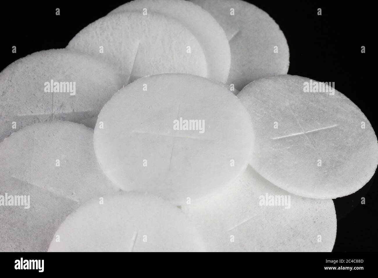 Altar Communion wafers made of unleavened bread Stock Photo Alamy