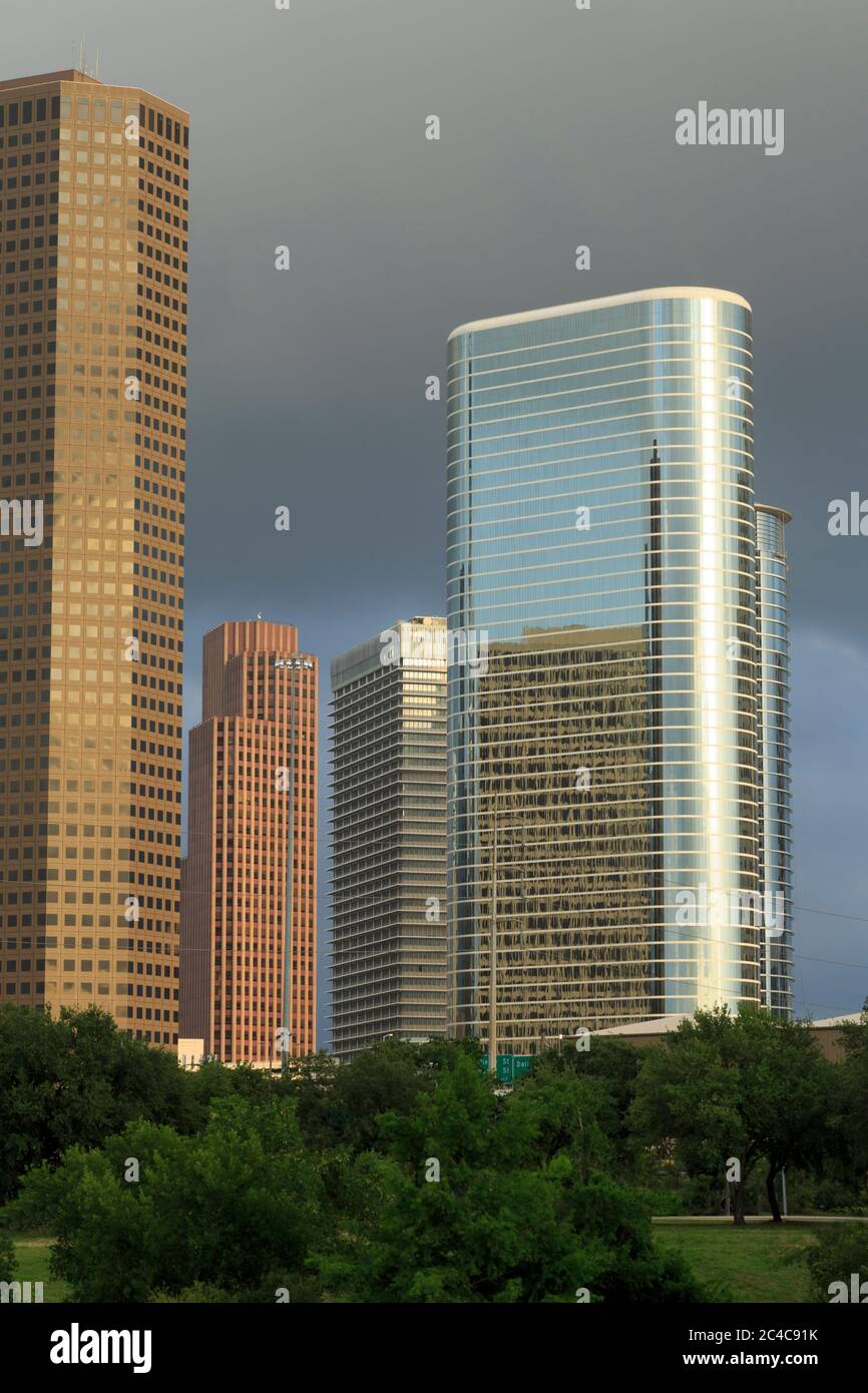 Buffalo Bayou Park & Houston skyline,Texas,USA Stock Photo Alamy