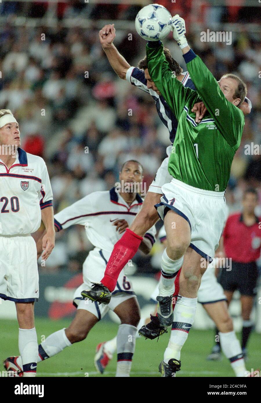 USA goalkeeper Brad Friedel during USA vs.Iran 1998 World Cup match in