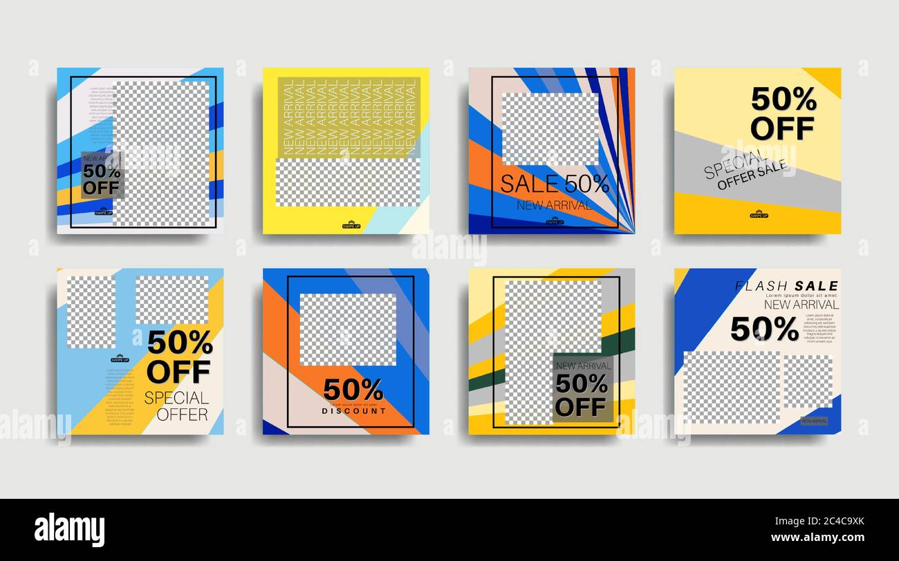 Modern promotion square web banner for social media . vector design ...