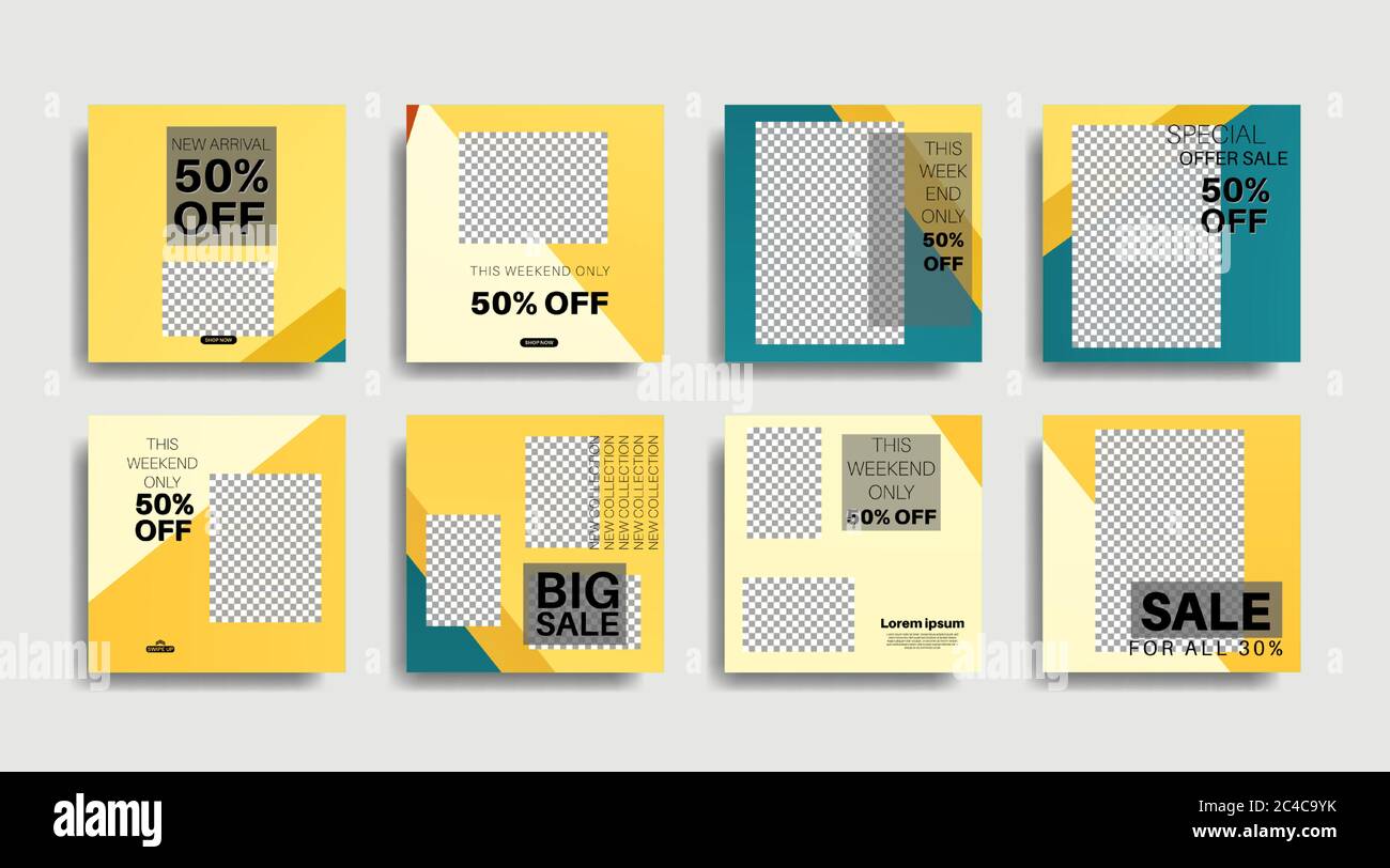 Modern promotion square web banner for social media . vector design ...